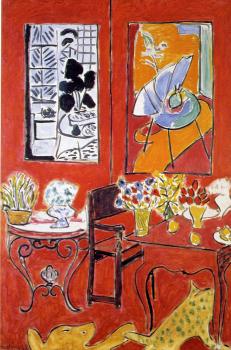 Henri Emile Benoit Matisse : large red interior